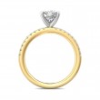 FlyerFit® 14K Yellow and 14K White Gold Micropave Engagement Ring