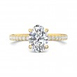 FlyerFit® 14K Yellow Gold Micropave Engagement Ring