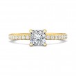 FlyerFit® 14K Yellow Gold Micropave Engagement Ring