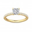FlyerFit® 14K Yellow Gold Micropave Engagement Ring
