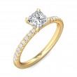 FlyerFit® 14K Yellow Gold Micropave Engagement Ring