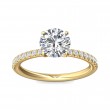 FlyerFit® 14K Yellow Gold Micropave Engagement Ring
