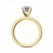FlyerFit® 14K Yellow Gold Micropave Engagement Ring