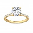 FlyerFit® 14K Yellow Gold Micropave Engagement Ring