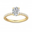 FlyerFit® 18K Yellow Gold Micropave Engagement Ring