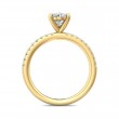 FlyerFit® 18K Yellow Gold Micropave Engagement Ring