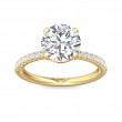 FlyerFit® 18K Yellow Gold Micropave Engagement Ring