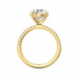 FlyerFit® 18K Yellow Gold Micropave Engagement Ring