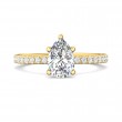 FlyerFit® 18K Yellow Gold Micropave Engagement Ring