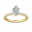 FlyerFit® 18K Yellow Gold Micropave Engagement Ring