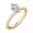 FlyerFit® 18K Yellow Gold Micropave Engagement Ring