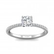 FlyerFit® 14K White Gold Micropave Engagement Ring