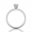 FlyerFit® 14K White Gold Micropave Engagement Ring
