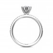 FlyerFit® 18K White Gold Micropave Engagement Ring