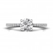 FlyerFit® 18K White Gold Micropave Engagement Ring