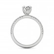 FlyerFit® 18K White Gold Micropave Engagement Ring