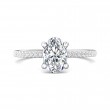 FlyerFit® 14K White Gold Micropave Engagement Ring