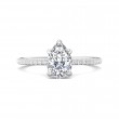 FlyerFit® 14K White Gold Micropave Engagement Ring