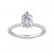 FlyerFit® 14K White Gold Micropave Engagement Ring
