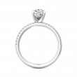 FlyerFit® 14K White Gold Micropave Engagement Ring