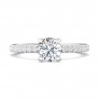 FlyerFit® Platinum Micropave Engagement Ring