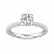 FlyerFit® Platinum Micropave Engagement Ring