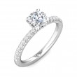 FlyerFit® Platinum Micropave Engagement Ring