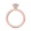 FlyerFit® 18K Pink Gold Micropave Engagement Ring