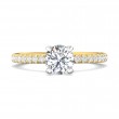 FlyerFit® 14K Yellow and 14K White Gold Micropave Engagement Ring