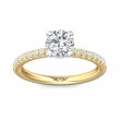 FlyerFit® 14K Yellow and 14K White Gold Micropave Engagement Ring