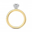 FlyerFit® 14K Yellow and 14K White Gold Micropave Engagement Ring