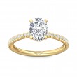 FlyerFit® 18K Yellow Gold Micropave Engagement Ring