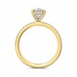 FlyerFit® 18K Yellow Gold Micropave Engagement Ring