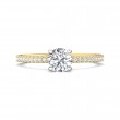 FlyerFit® 14K Yellow and 14K White Gold Micropave Engagement Ring