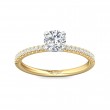 FlyerFit® 14K Yellow and 14K White Gold Micropave Engagement Ring