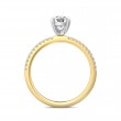 FlyerFit® 14K Yellow and 14K White Gold Micropave Engagement Ring