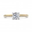 FlyerFit® 14K Yellow and 14K White Gold Micropave Engagement Ring