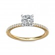 FlyerFit® 14K Yellow and 14K White Gold Micropave Engagement Ring