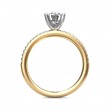 FlyerFit® 14K Yellow and 14K White Gold Micropave Engagement Ring