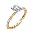 FlyerFit® 14K Yellow and 14K White Gold Micropave Engagement Ring