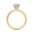 FlyerFit® 14K Yellow and 14K White Gold Micropave Engagement Ring