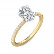 FlyerFit® 14K Yellow and 14K White Gold Micropave Engagement Ring