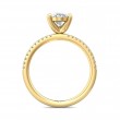 FlyerFit® 18K Yellow Gold Micropave Engagement Ring