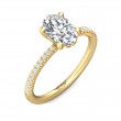 FlyerFit® 18K Yellow Gold Micropave Engagement Ring