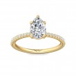 FlyerFit® 18K Yellow Gold Micropave Engagement Ring