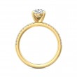 FlyerFit® 18K Yellow Gold Micropave Engagement Ring