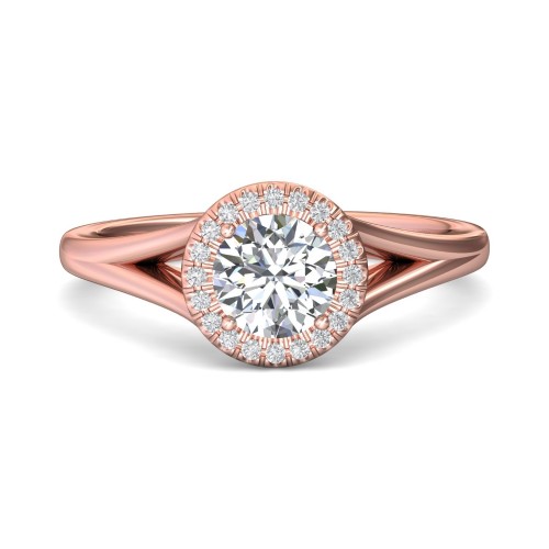 FlyerFit&reg; 14K Pink Gold Split Shank Engagement Ring