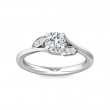 FlyerFit® 14K White Gold Micropave Engagement Ring