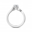FlyerFit® 14K White Gold Micropave Engagement Ring