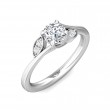 FlyerFit® 14K White Gold Micropave Engagement Ring